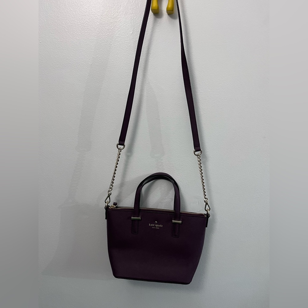 Kate Spade Mulled Wine Saffiano Leather Satchel - Picture 11 of 12
